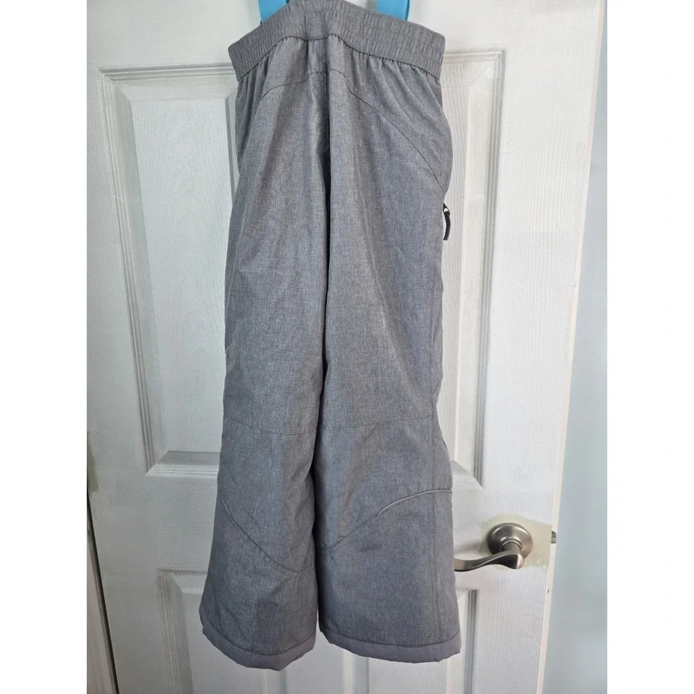 Gerry Kids Snow Bibs Pants Size S (7/8) Gray & Blue Insulated Adjustable Straps